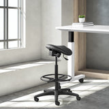 Work Smart Adjustable Saddle Seat Backless Drafting Stool [ST205] Office Star Drafting Chair