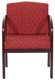 Work Smart Mahogany Finish Wood Visitors Chair [WD383] Office Star Guest Chair WD383