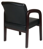 Work Smart Mahogany Finish Wood Visitors Chair [WD383] Office Star Guest Chair WD383