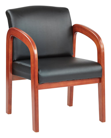 Work Smart Medium Oak Finish Wood Visitors Chair [WD380] Office Star Guest Chair WD380-231