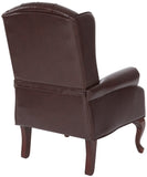 Work Smart Queen Ann Traditional Accent Chair [TEX234] Office Star Jamestown with Royal Cherry Legs Accent Chair TEX234-JT4