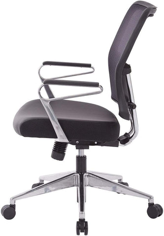 Air Grid® Back and Padded Bonded Leather Seat Office Chair [213-E37P91A7] Office Star Executive Chair 213-E37P91A7