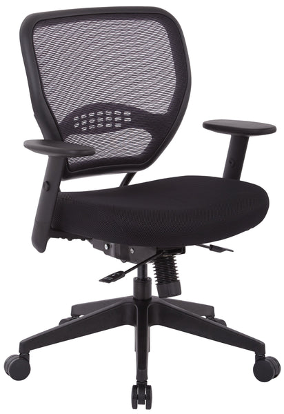 Air Grid® Back Chair, Black Mesh Seat, Adjustable Arms, Seat Slider [5500SL] Office Star Task Chair 5500SL