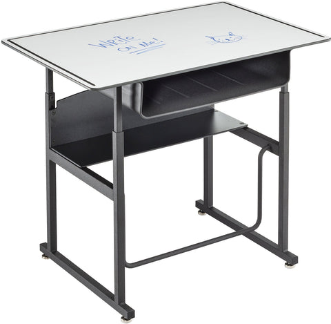 AlphaBetter® Desk with Book Box Premium Top 36" x 24" Beige [1209] Safco Dry Erase Computer Desk 1209DE