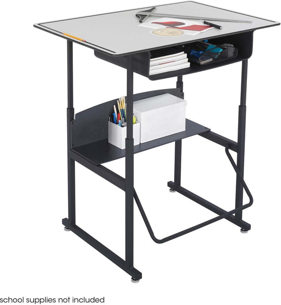 AlphaBetter® Desk with Book Box Premium Top 36" x 24" Beige [1209] Safco Gray Computer Desk 1209GR