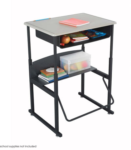 AlphaBetter® Desk with Book Box Standard Top 28" x 20" Beige [1202BE] Safco Computer Desk 1202BE