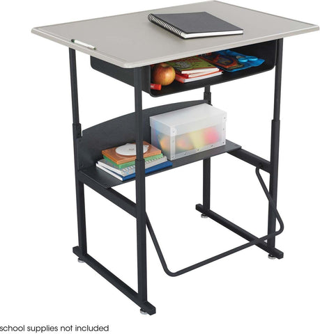 AlphaBetter® Desk with Book Box Standard Top 36" x 24" Beige [1207BE] Safco Computer Desk 1207BE