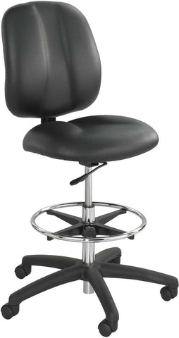 Apprentice II Extended-Height Chair Black Vinyl [7084BL] Safco Task Chair 7084BL