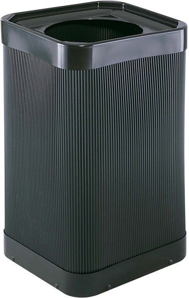 At-Your-Disposal® Trash Can Open Top 38 Gallon Black [9790BL] Safco Waste Receptacle 9790BL