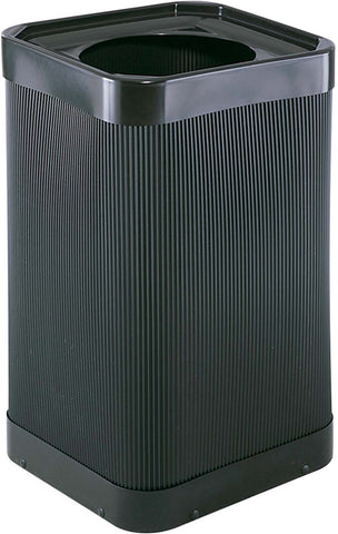 At-Your-Disposal® Trash Can Open Top 38 Gallon Black [9790BL] Safco Waste Receptacle 9790BL