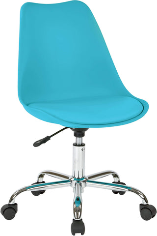 Ave Six Emerson Student Office Chair Pneumatic Base [EMS26] Office Star Teal Home Office Chair EMS26-7