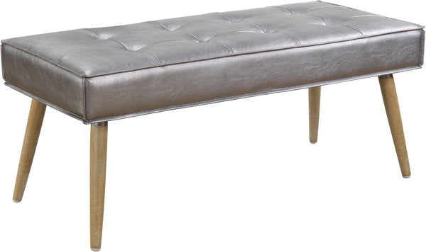 Avenue Six Amity Bench [AMT24] Office Star Sizzle Pewter Bench AMT24-S52