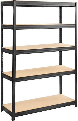 Boltless Steel and Particleboard Shelving 48 x 18" Black [6246BL] Safco Shelving 6246BL