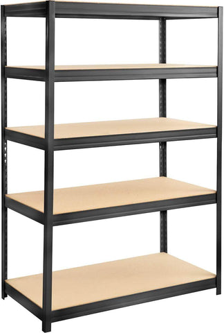 Boltless Steel and Particleboard Shelving 48 x 24" Black [6244BL] Safco Shelving 6244BL