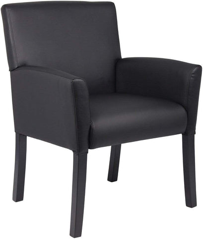 Boss Box Arm Guest Chair with Black Base [B639-BK] Boss Office Products Guest Chair B639-BK
