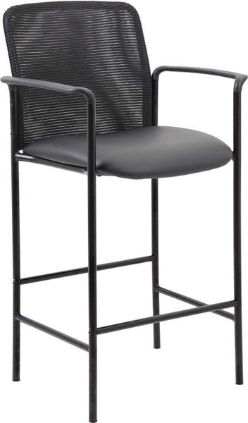 Boss Contemporary Mesh Counter Stool, Black [B16909-CS] Boss Office Products Drafting Chair B16909-CS