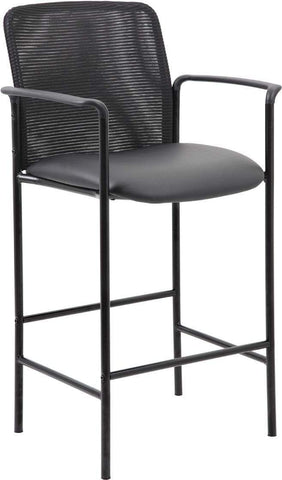 Boss Contemporary Mesh Counter Stool, Black [B16909-CS] Boss Office Products Drafting Chair B16909-CS