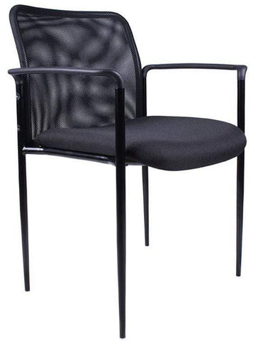 Boss Contemporary Mesh Stacking Chair [B6909] Boss Office Products Black BK Mesh Chair B6909-BK