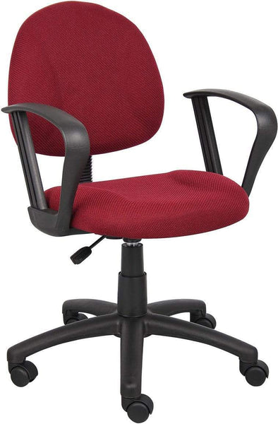 Boss Deluxe Posture Chair with Loop Arms [B317-BE] Boss Office Products Burgundy Task Chair B317-BY