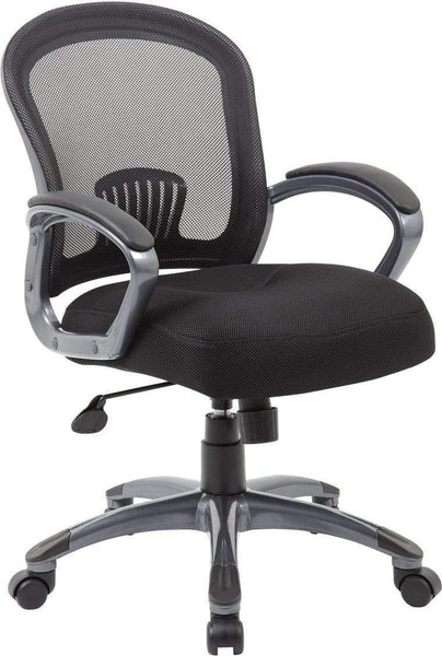 Boss Ergonomic Mesh Task Chair - Mid Back [B6256-BK] Boss Office Products Mesh Chair B6256-BK