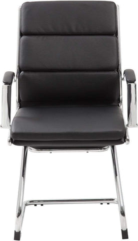 Boss Executive CaressoftPlus Guest Chair with Metal Chrome Finish [B9479-BK] Boss Office Products Executive Chair