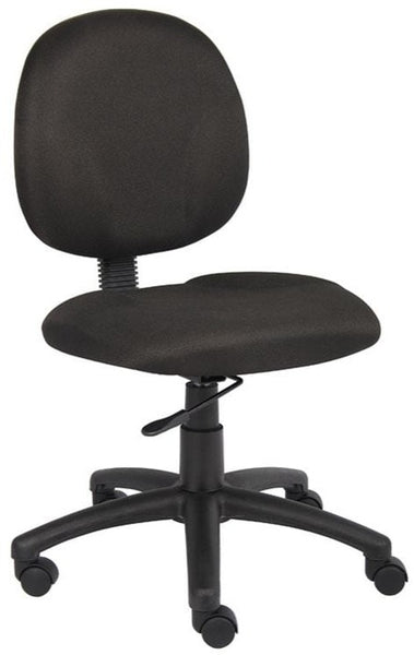 Boss Fabric Office Task Chair [B9090] Boss Office Products Black BK / No Arms Task Chair B9090-BK
