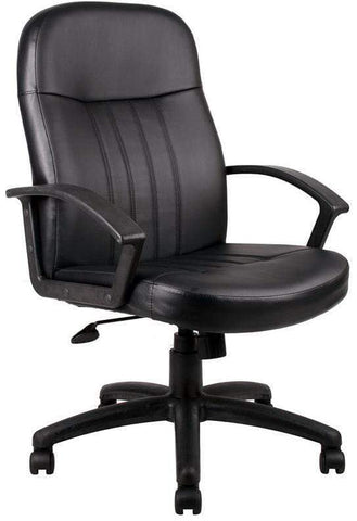 Boss Full Back Leather Desk Chair [B8106] Boss Office Products Leather Office Chair B8106