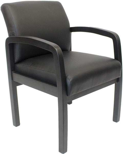 Boss Fully Assembled Guest Chair [B9580BK-BK] Boss Office Products Black Guest Chair B9580BK-BK