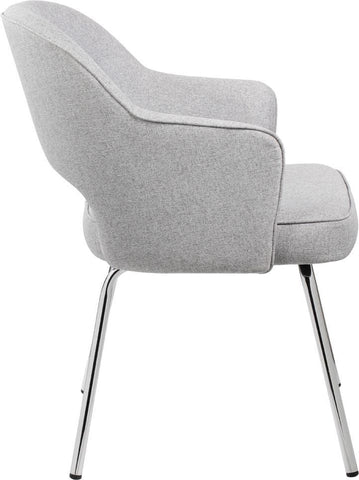 Boss Grey Linen Guest Chair [B489C-GR] Boss Office Products Guest Chair B489C-GR