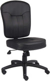 Boss LeatherPlus Armless Task Chair [B1560] Boss Office Products Task Chair B1560