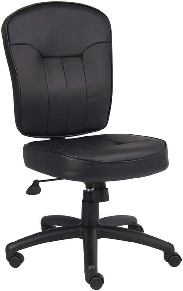 Boss LeatherPlus Armless Task Chair [B1560] Boss Office Products Task Chair B1560
