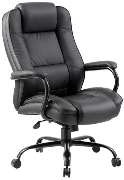 Boss LeatherPlus Heavy Duty Executive Chair [B992-BK] Boss Office Products Executive Chair B992-BK