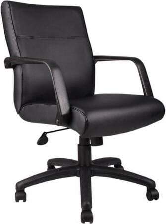 Boss LeatherPlus&trade; Desk Chair [B686] Boss Office Products Mid Back Desk Chair