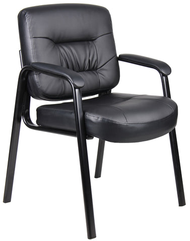 Boss LeatherPlus&trade; Guest Chair [B7509] Boss Office Products Guest Chair B7509