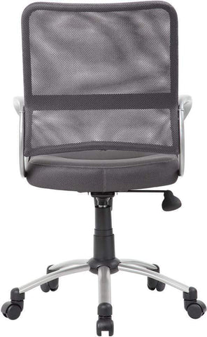 Boss Mesh Back with Pewter Finish Task Chair [B6416] Boss Office Products Mesh Chair