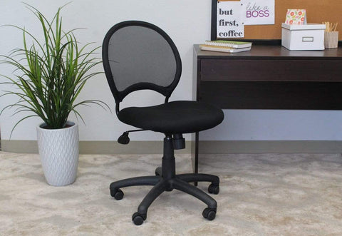 Boss Mesh Chair [B6215] Boss Office Products No Arms Mesh Chair B6215