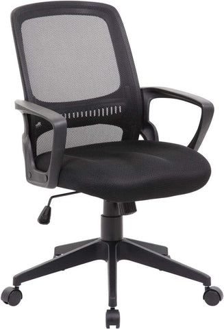 Boss Mesh Task Chair [B6456-BK] Boss Office Products Black Task Chair B6456-BK