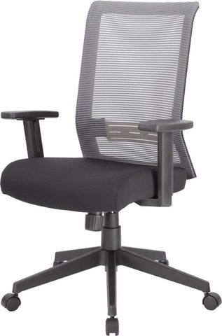 Boss Mesh Task Chair in Grey [B6566GY-BK] Boss Office Products Task Chair B6566GY-BK