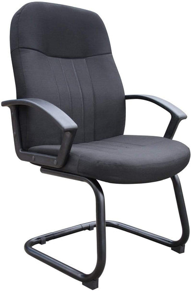 Boss Mid Back Fabric Guest Chair In Black [B8309-BK] Boss Office Products Guest Chair B8309-BK