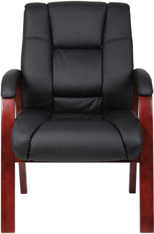 Boss Mid Back Wood Finished Guest Chair [B8999-C] Boss Office Products Guest Chair