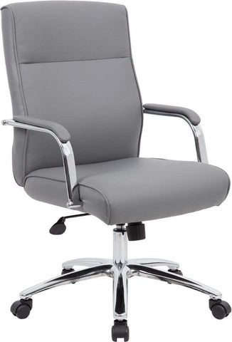 Boss Modern Executive Conference Chair [B696C-BK] Boss Office Products Grey Executive Chair B696C-GY
