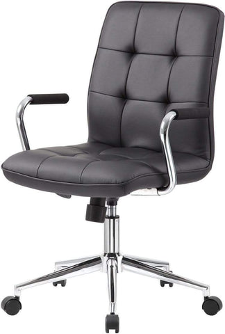 Boss Modern Office Chair with Chrome Arms [B331-BK] Boss Office Products Home Office Chair