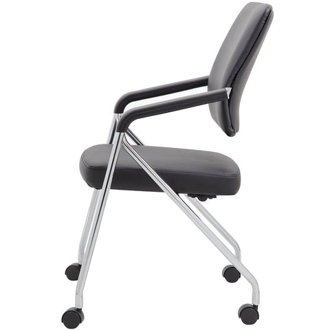 Boss Office Folding Chairs with Casters [B1800] Boss Office Products Stacking Chair
