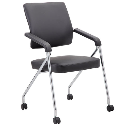 Boss Office Folding Chairs with Casters [B1800] Boss Office Products Stacking Chair