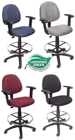 Boss Sculptured Seat &amp; Back Drafting Chair [B1616] Boss Office Products Drafting Chair
