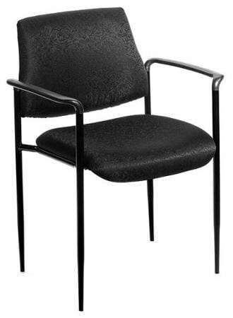 Boss Upholstered Stacking Chair [B9503] Boss Office Products Black BK Stacking Chair B9503-BK
