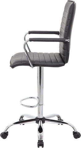 Boss Vinyl Ribbed Drafting Stool [B16533C-BK] Boss Office Products Drafting Chair