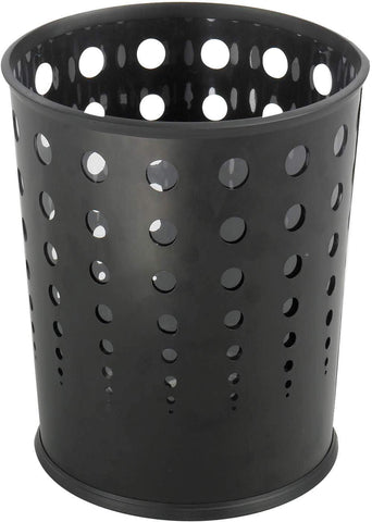 Bubble Trash Can 6 Gallon Black Set of 3 [9740BL] Safco Waste Receptacle 9740BL