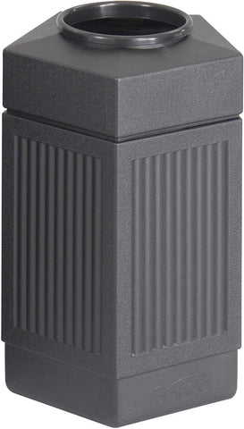 Canmeleon™ Indoor Outdoor Trash Can Pentagon Open Top 30 Gallon Black [9485BL] Safco Waste Receptacle 9485BL