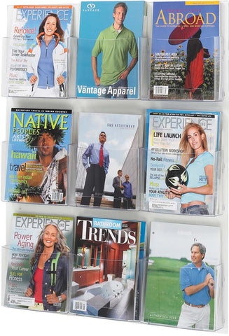 Clear2c™ Magazine Display 9 Pocket [5665CL] Safco Literature Stand 5665CL